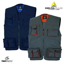 Delta Plus Panoply M2GIL Mach 2 Mens Multi Pocket Work Vest Gilet Tool Vest Coat