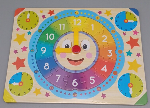 Lift & Learn Clock Puzzle Learning Journey International Moveable Hands 3+(NEW) - Picture 1 of 5