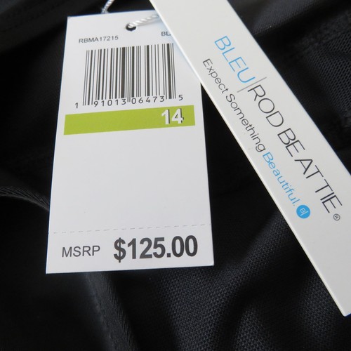 Traje de baño/natación Bleu Rod Beattie negro de una pieza para mujer talla 14 nuevo con etiquetas $125 - Imagen 7 de 7