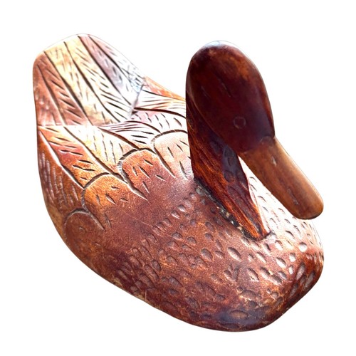 Vintage hand carved wooden duck home decor 9” - Picture 4 of 10