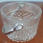 Vintage MCM Teleflora Mid Century Glass Ice Bucket W/ Chrome Handle — photo 9