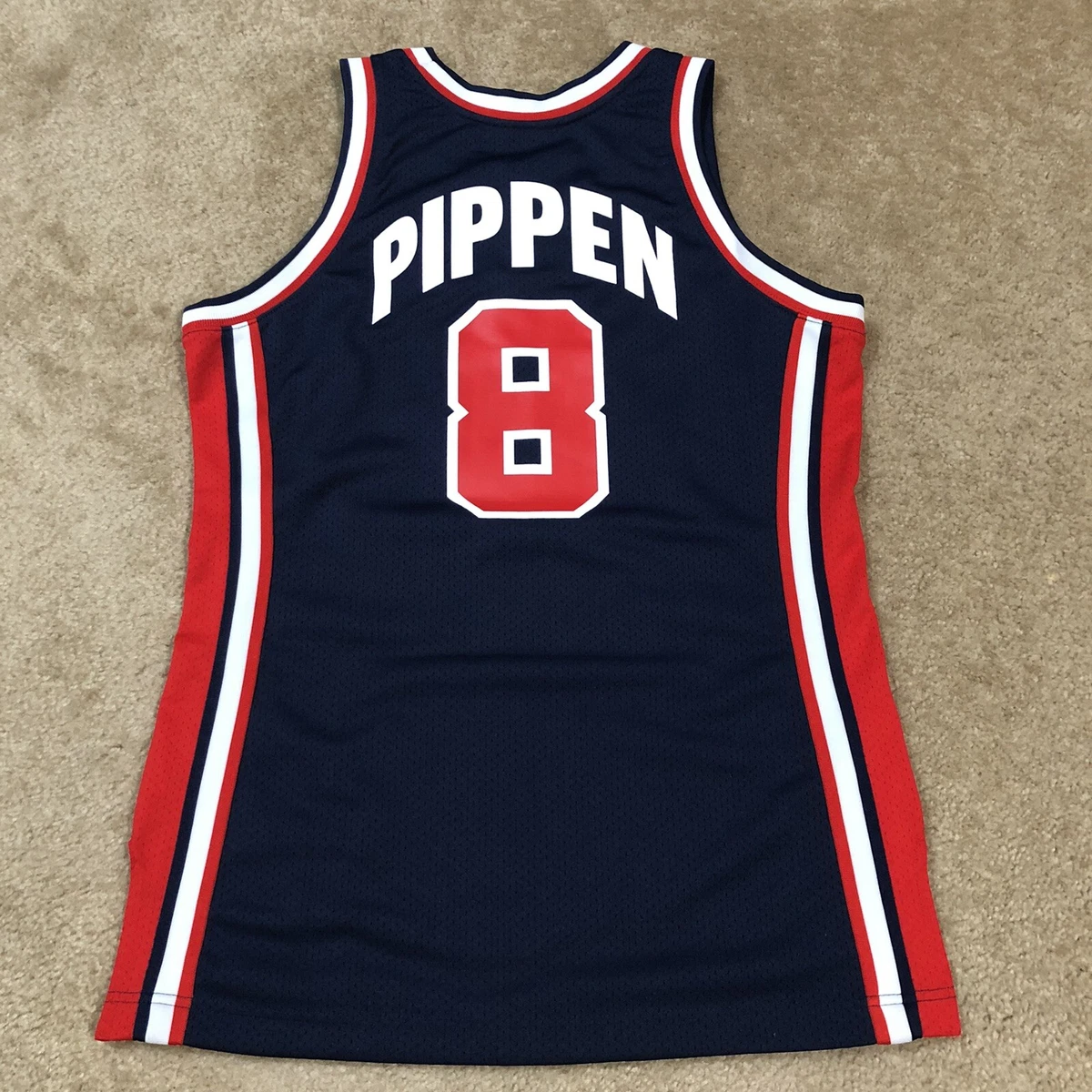 Men's Mitchell & Ness Scottie Pippen White USA Basketball Authentic 1992 Jersey Size: Small