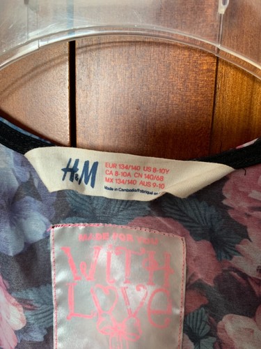 2 Girls’ Shrugs : H &M blue Floral (8-10 years) + Cherokee Sheer Cream 7- 8 year - Picture 6 of 11