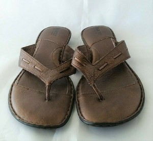 Women-s-Boc-Born-Concept-Flip-Flop-Thong-Sandals-10-Brown-Leather