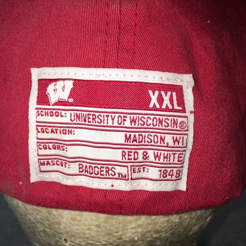 Mütze Kappe Wisconsin Badgers XXL rot Ausrüstung für Sport bestickt Neu mit Etikett - Bild 8 von 10