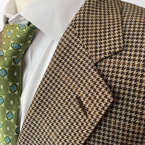 Jos A Bank Executive Wool Silk Brown Blazer Tweed Sport Jacket 40R Casual - Picture 2 of 12