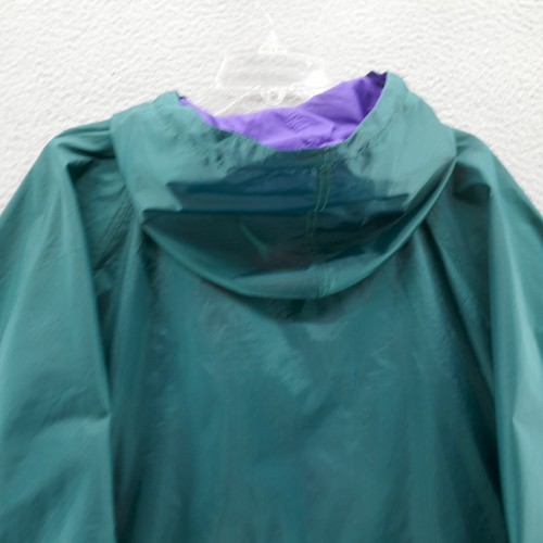Helly Hansen Full Zip Windbreaker Jacket Large Green Purple Mens Hooded Nylon - 第 4/12 張圖片