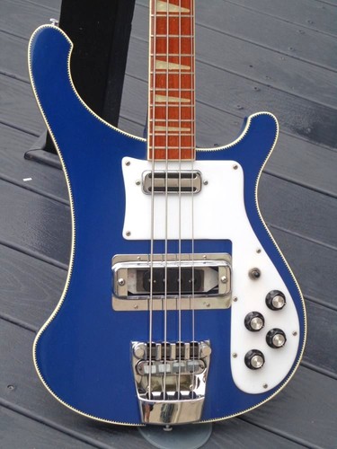 1973 Rickenbacker 4001 Bass ultra rare Azurglo finish w/Checkerboard Binding !