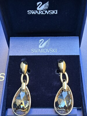 Swarovski Ohrringe goldfarben Clip *Preloved*