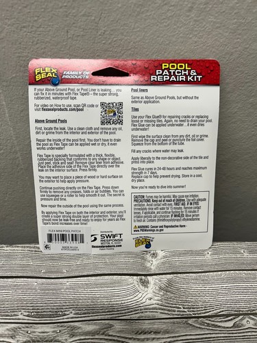 Flex Seal Mini Patch and Repair Kit Flex Tape & Glue for Patio Pool Spa - Picture 2 of 2