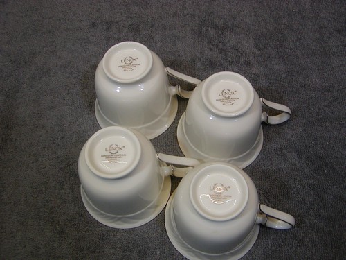 4 JUEGOS DE TAZAS Y PLATILLOS LENOX SAND DUNE PLATINUM NUEVOS - Imagen 11 de 15