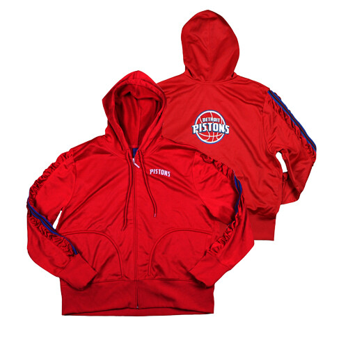 Толстовка с капюшоном NBA Detroit Pistons Reebok Juniors, красная