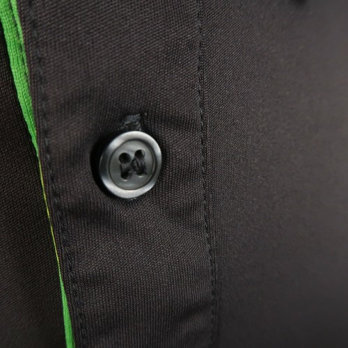 Asics Boys Polyester SS Dark Gray Neon Green Activewear Polo Shirt Youth XL - Picture 5 of 10