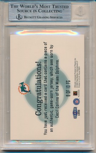 1999 Fleer Focus Cecil Collins "Feel the Game" BGS 9 BGS - Picture 2 of 2