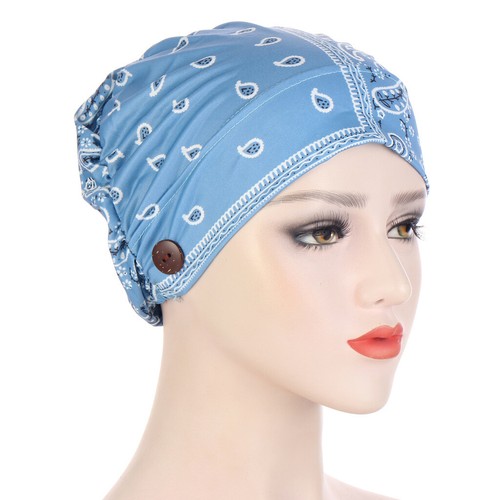 Cappello donna musulmano cancro berretto chemio hijab perdita capelli turbante sciarpa avvolgente testa - Foto 31 di 35