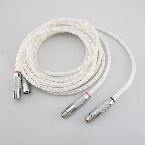 Pair OCC Silver Plated Interconnect Audio Cable HIFI Balanced XLR Cable 16core - Picture 4 of 8