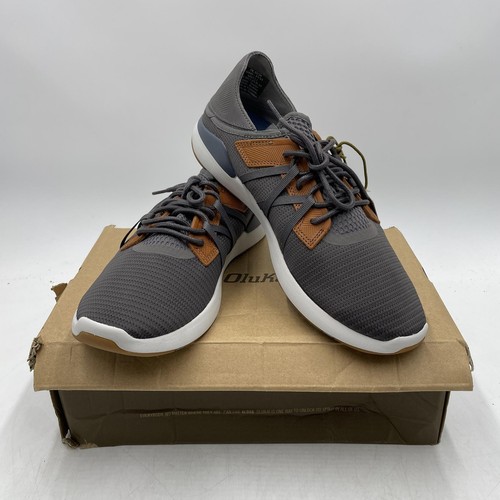 OLUKAI Mio Li Men's Athletic Shoes Breathable Mesh Comfort, Vintage Indigo 12
