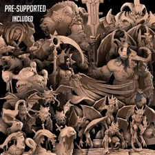 3d printed miniatures lot of Dungeon Demons by Bite the bullet dnd set