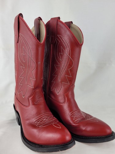 Shyanne Western Cowgirl Boots Red Leather Womens Size 5 D - Picture 1 of 13