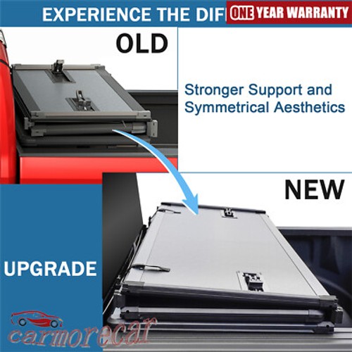 Tonneau Cover Short Bed 5.7 Ft Hard Tri-Fold For Ram 1500 2500 3500 2009-2023 - Picture 5 of 8