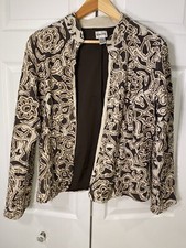 Chico's Blazer Jacket - Beaded Brown/Bronze/Tan - Size Medium Size 1
