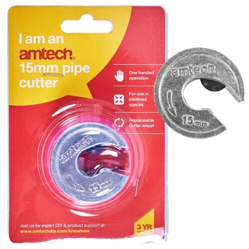 Copper Pipe Tube Cutter 15mm Rotary Slicer Wheels Quick Clean Cut Heavy Duty - Bild 4 von 5
