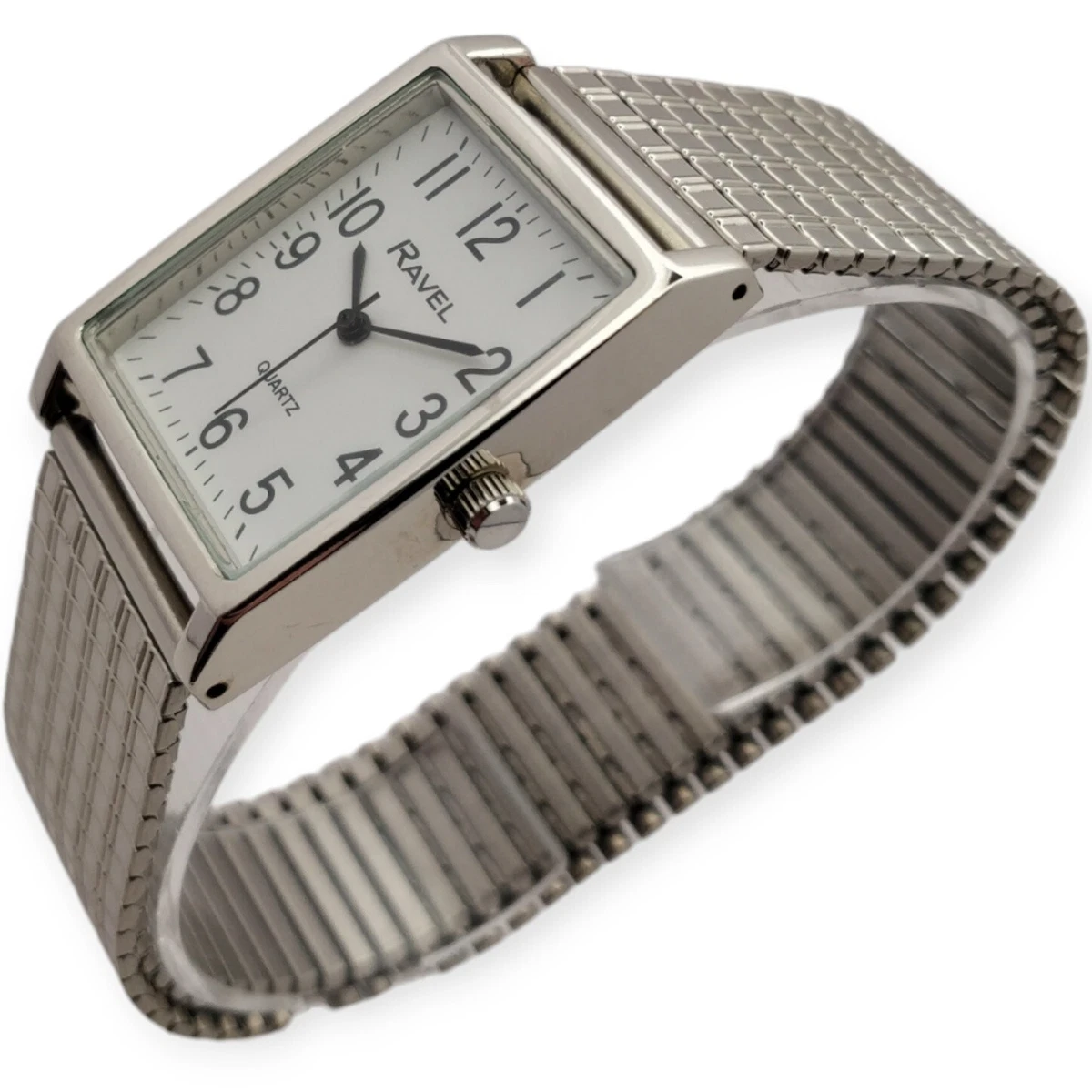 Ravel Orologio Unisex Al Quarzo Con Calendario Giorno E Data – Quadrante Bianco 27mm, Bracciale A Espansione, Modello R0706 - 2