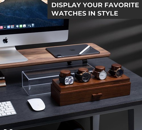 Watch Display Case Watch Holder - Watch Box Organizer for Men with Display and D - Picture 2 of 4