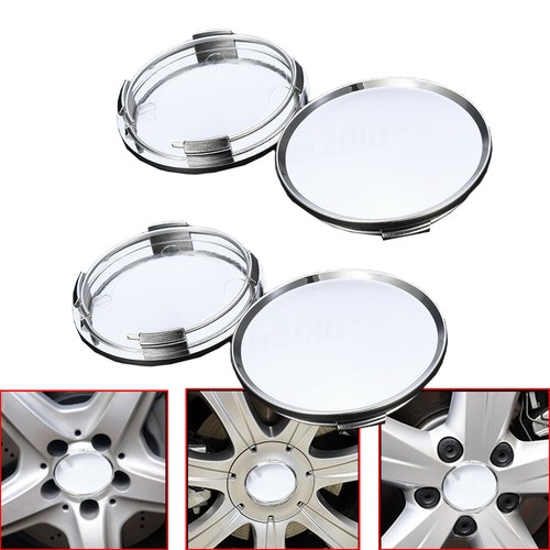 4Pcs 63mm Car Wheel Center Caps Hub Tyre Rim Hub Cap Cover ABS Chrome Universal - Picture 11 of 12