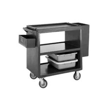 Cambro BC2354S110 3 Shelf Open Design Polyethylene Service Cart - Black