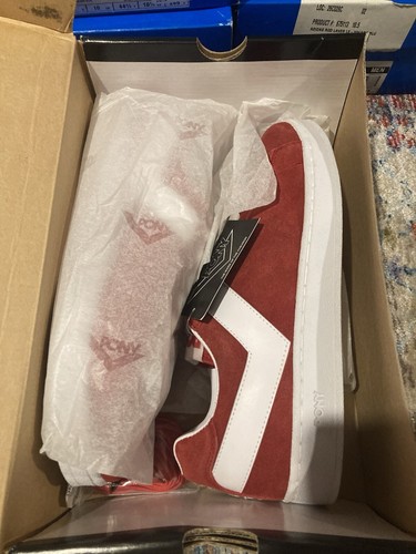 PONY starter Red/white Suede rare and Vintage NIB 10.5 DEADSTOCK - Picture 8 of 9