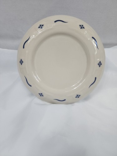 Longaberger Pottery Woven Traditions Blue Pillar Candle Holder 7.25"  - Picture 10 of 14