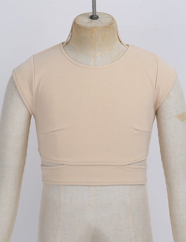 Girls Activewear T-Shirt Cap Sleeve Side Cutout Dance Athletic Tank Crop Tops - Picture 55 of 63