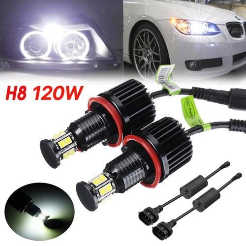 2x 120W Angel Eyes Halo Anello LED Lampadina Occhio Per BMW E82 E90 E92 E60 E61 - Picture 1 of 10