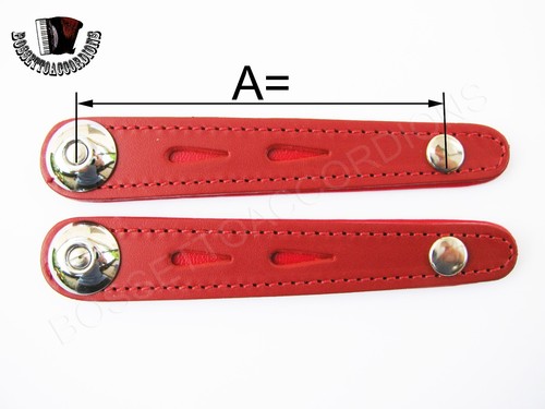 Accordion Bellow Straps Red Pair w/Hardware Balghalter, Balgriemen - Picture 14 of 16