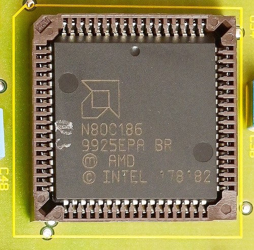 Scheda CPU stile VG Data Systems PB-I-743 vintage Schroff VME N80C186 P82C08-10 - Foto 9 di 10