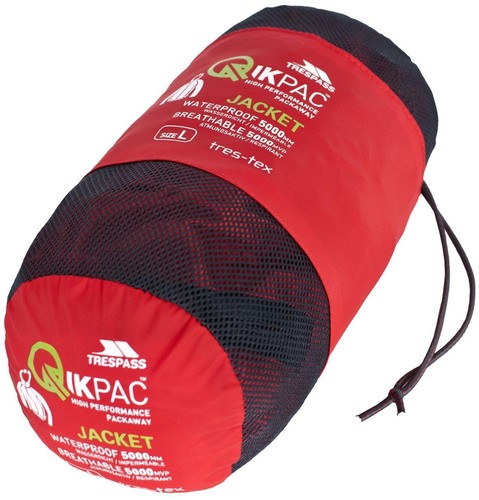 Trespass Qikpac Waterproof Packaway Jacket with Bag - Unisex / Mens / Womens - Picture 5 of 19