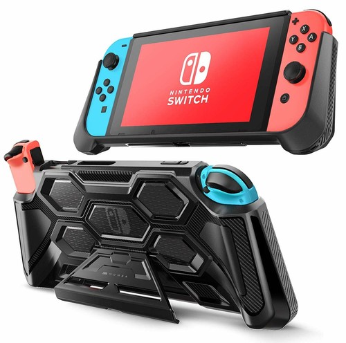 Mumba Protective Case for Nintendo Switch Console Padded Grip Cover w/ Kickstand - Picture 9 of 21