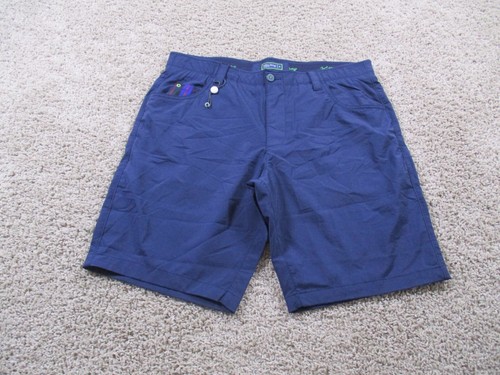 William Murray Shorts Herren 36 Blau Chino Straight Fit Performance Golf Stretch