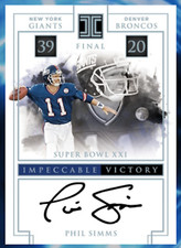 Panini NFL Blitz 2017 Impeccable Victory Phil Simms Auto #d /99 Digital