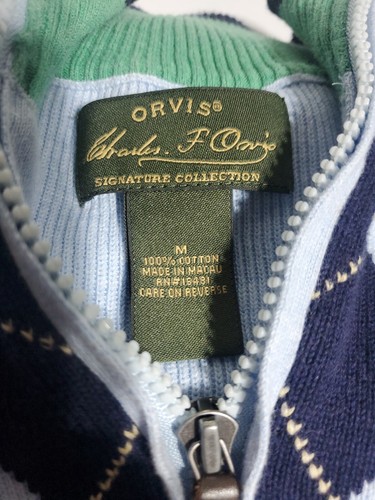ORVIS Signature Collection 1/4 Zip Pullover Sweater Long Sleeve Size Medium - Picture 7 of 7