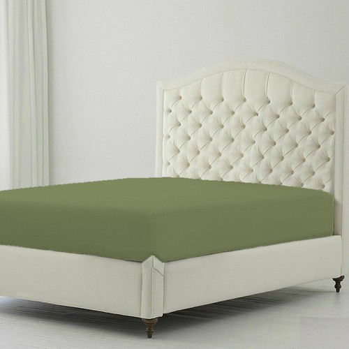 Ultimate Bed Sheets Collection 1000TC Egyptian Cotton AU Sizes Moss Solid - Foto 5 di 23