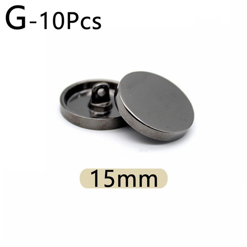 10Pcs Metal Flat Buttons Round Shank Button DIY Clothes Craft Sewing Accessories - Picture 18 of 30