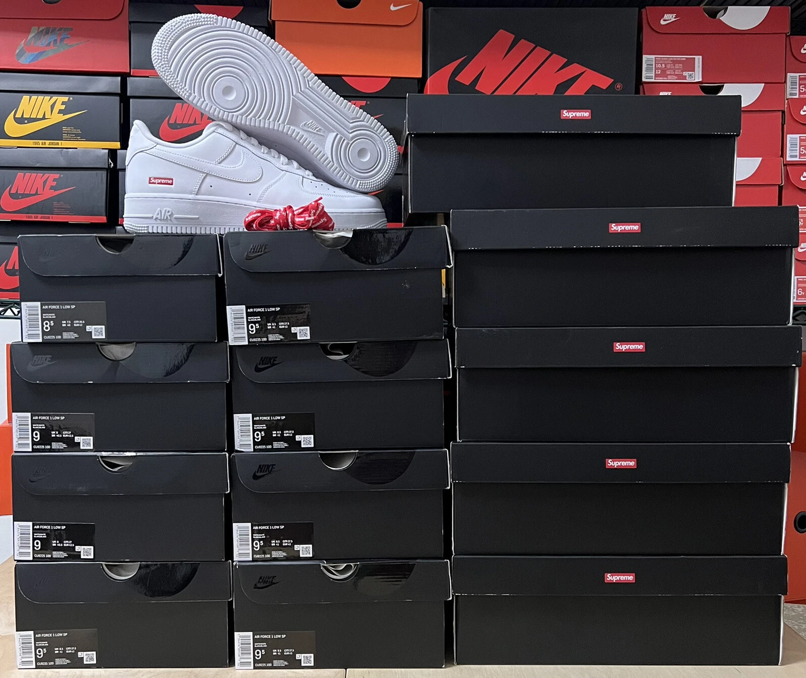 Nike Air Force 1 Low Supreme   Blanc (CU9225 100) Homme Taille 8 13 *LIVRAISON RAPIDE*