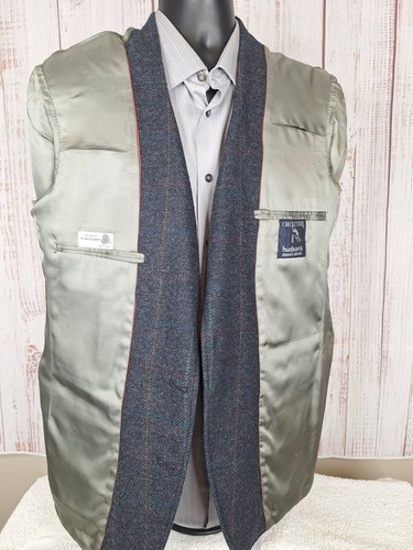 Cricketeer Jacket Blazer Mens 44S Multicolor Gray Plaid Soft Tweed Wool - Picture 12 of 14