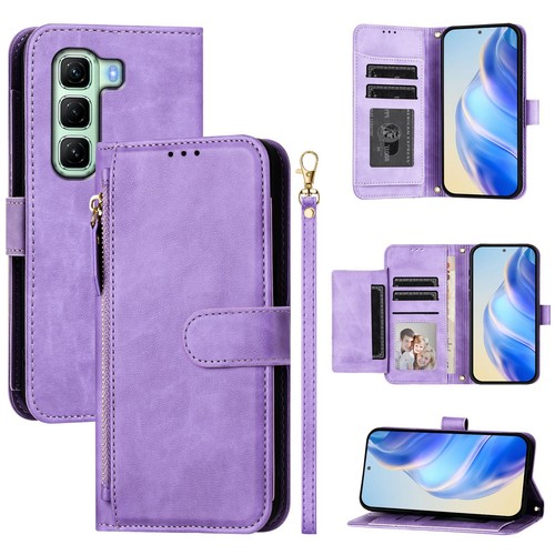 For Infinix Hot 50 4G, Multi-function Leather Wallet Stand Case Cover +Strap - Bild 19 von 33