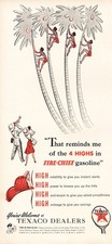 1941 Texaco: Highs In Fire Chief Gasoline Vintage Print Ad