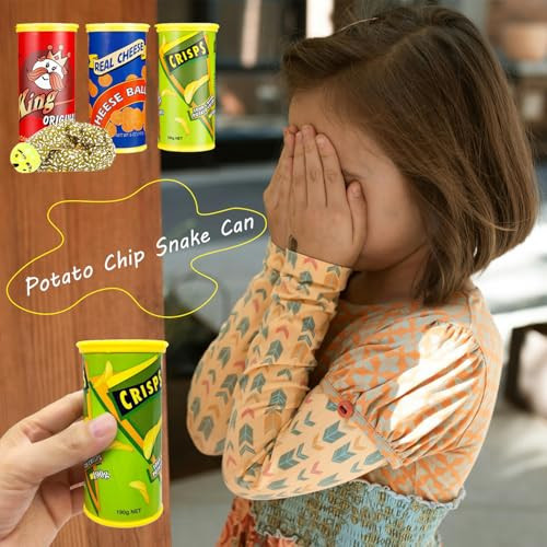 Prank Potato Chip Can Snake Pranks Jump Spring Toy Prankster Stuff Gifts for - Picture 4 of 8