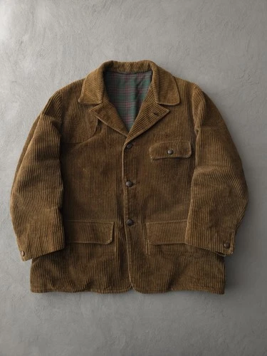 Vintage 1960s Camox Confezioni Brown Corduroy Barnstormer Work Jacket Men's L - product listing photo