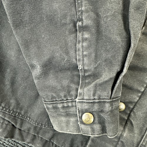 Ben Davis Blanket Lined Denim Jacket Made In USA Chore Faded Black Large Vintage - Bild 5 von 18